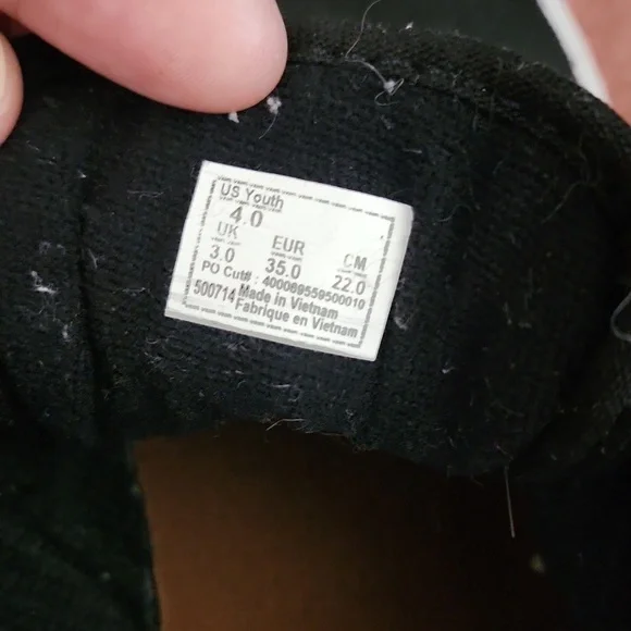 Kids Black and Grey Vans - Picture 6 of 6